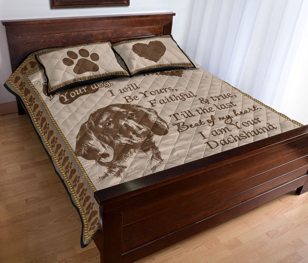 Dachshund Beat Of My Heart - Bed Set- Love Quilt Bedding Set