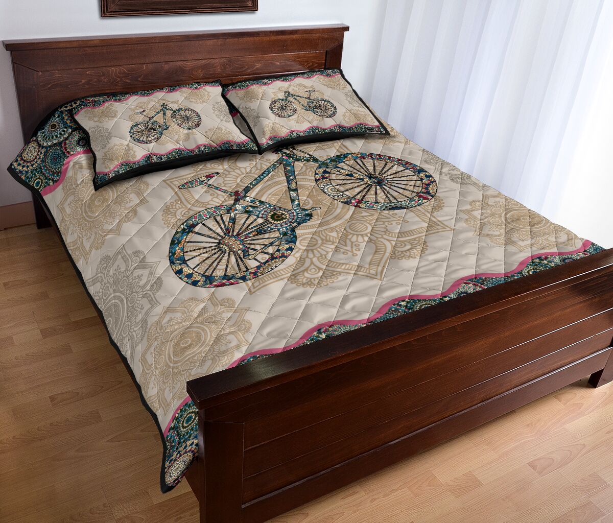 Mountain Bike Mandala - Bed Set- Love Quilt Bedding Set