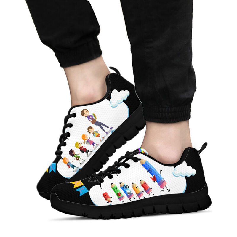School Child Pencil Black Kd Sneakers, Runni- Love Sneakers