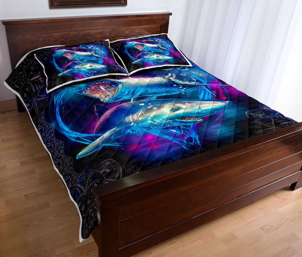Shark Heart Quilt Bed Set - Love Quilt Bedding Set