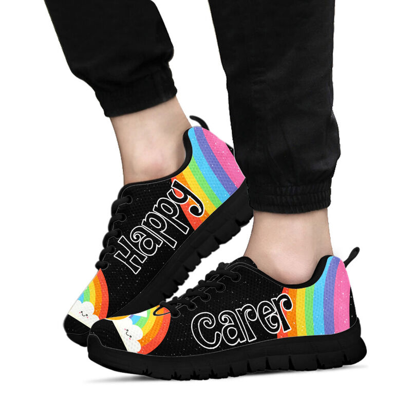 Carer- Happy Black Kd Sneakers, Running Sh- Love Sneakers