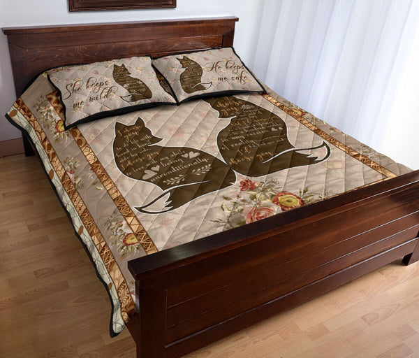 Fox I Choose You Quotes Style Quilt Bed Set- Love Quilt Bedding Set