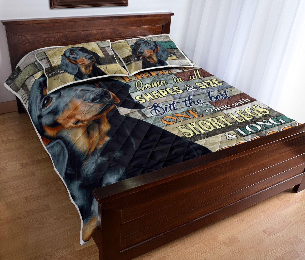 Dachshund Best Friend - Quilt Bed Set - Da - Nnd - Love Quilt Bedding Set