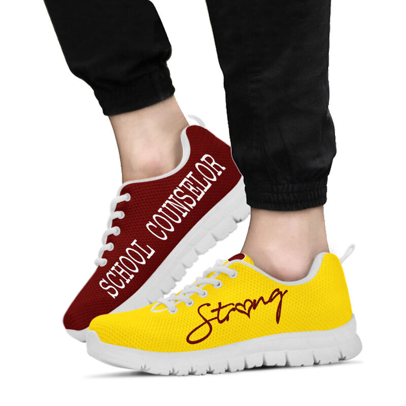 School Counselor Maroon Gold Kd Sneakers, Runni- Love Sneakers