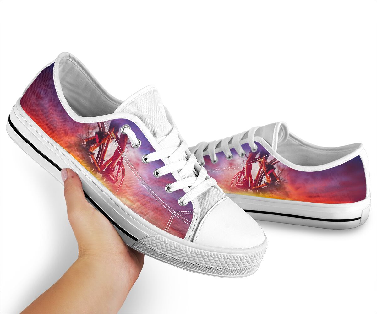 Cycling Intense Sunset - Low Top Shoe - Love Love Top Shoes
