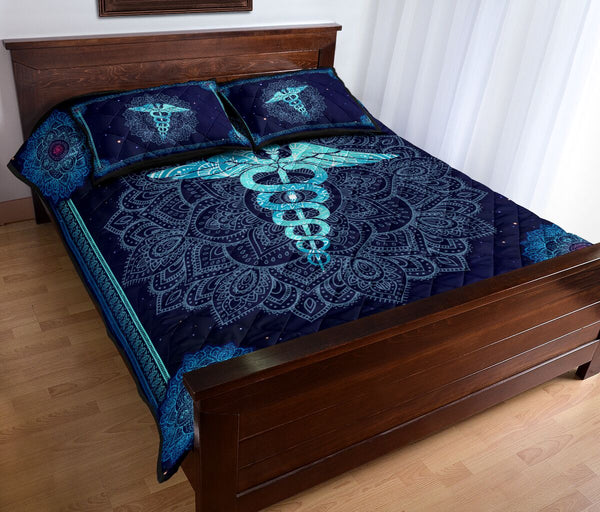 Nurse Mandala Blue - Bed Set - Love Quilt Bedding Set