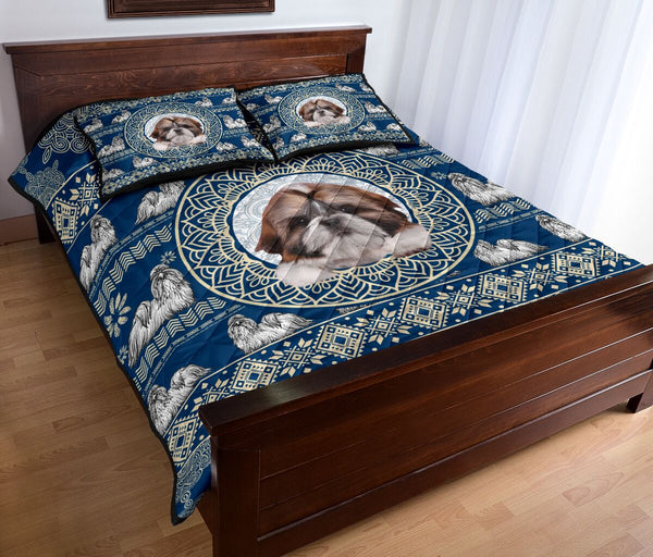 Shih Tzu Mandala Pattern - Bed Set- Love Quilt Bedding Set