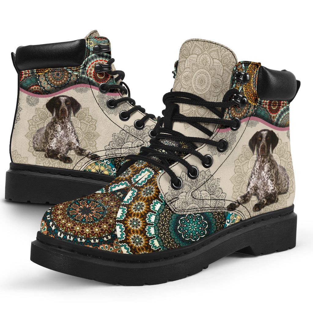 German Shorthaired Pointer - Vintage Mandala Asboot Sky Kd - Love All Season Boots