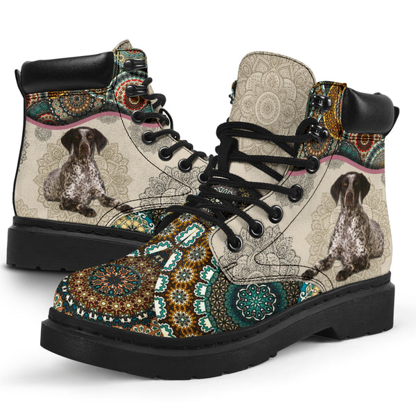 German Shorthaired Pointer - Vintage Mandala Asboot Sky Kd - Love All Season Boots