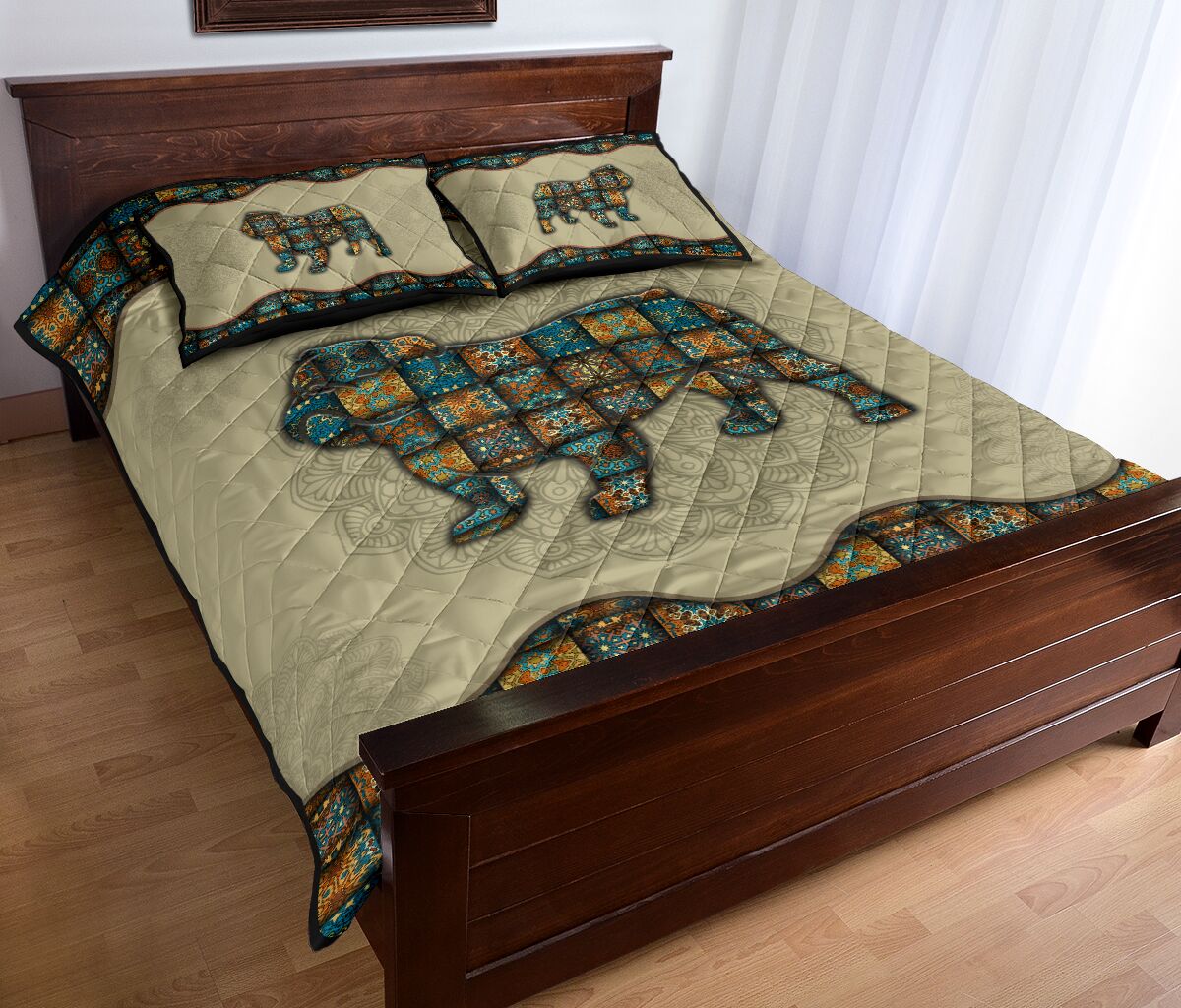 Quilt Bed Set - Mandala - Bulldog 10 - Love Quilt Bedding Set