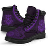 Owl Mandala Asboots Purple 2 - Love All Season Boots