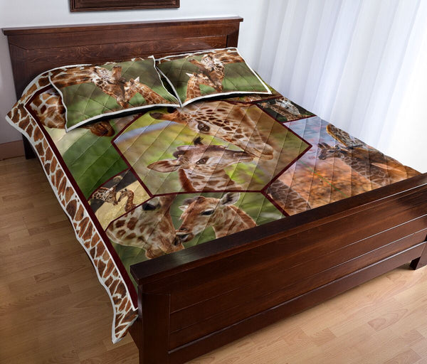 Giraffe Rectangle Style Quilt Bed Set - Love Quilt Bedding Set