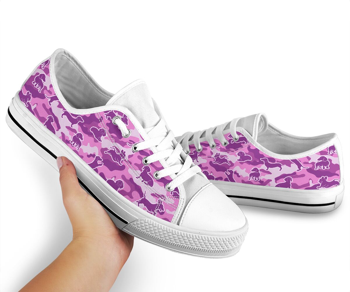Dachshund Camo Oink Pattern - Low Top - Nnd Shoe - Love Love Top Shoes