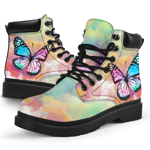 Butterfly Sky Watercolor Asboot - Love All Season Boots