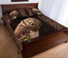 Owl Animal Leather Style Quilt Bed Set - Love Quilt Bedding Set