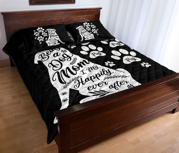 Pug Black And White - Bed Set - Love Quilt Bedding Set