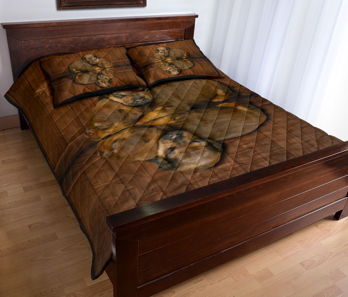Patterdale Terrier Dog Quilt Bed Set- Love Quilt Bedding Set