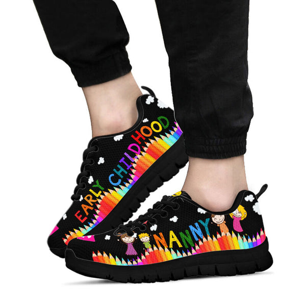 Nanny Early Childhood Abc - Black Kd Sneakers, Running Shoes, Shoes For Women, Shoes For Men- Love Sneakers