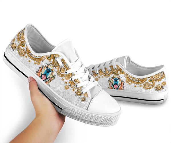 Golden Retriever Jesus Low Top Shoes - Love Low Top Shoes