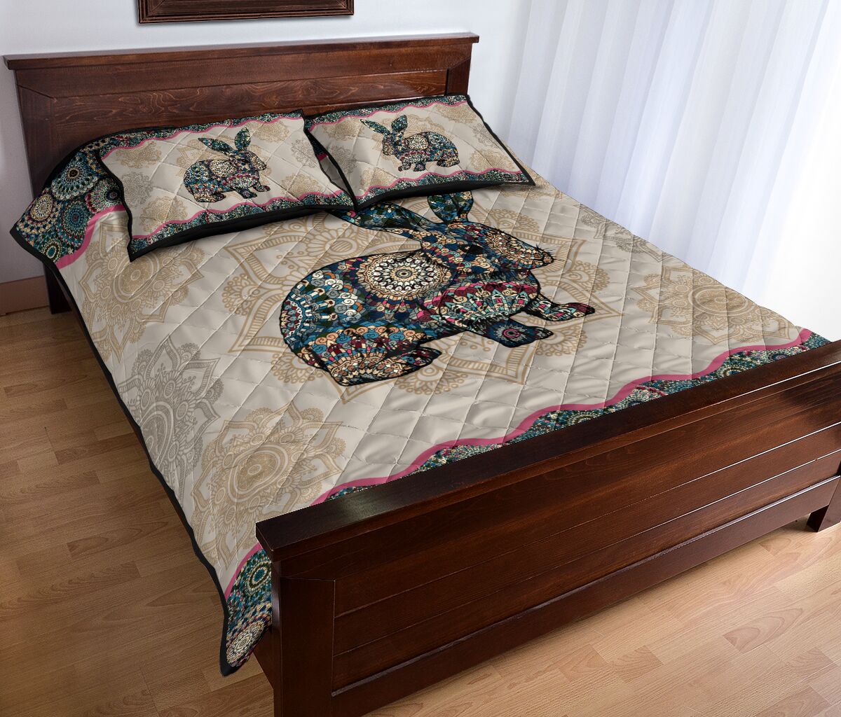 Rabbit Mandala - Bed Set- Love Quilt Bedding Set