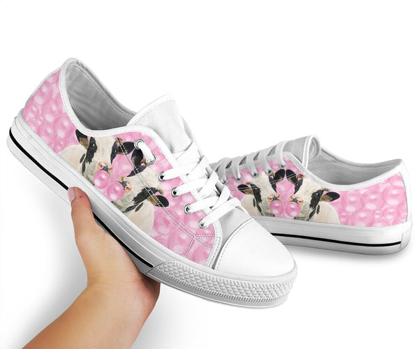 Cow Bubble Gum - Low Top Shoe - Love Love Top Shoes