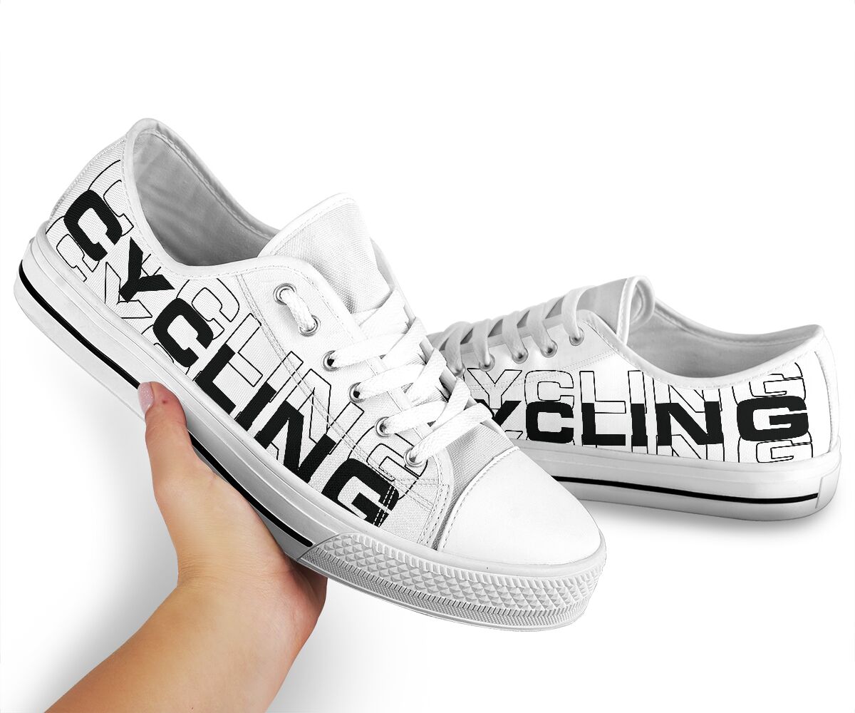 Cycling 3 Text - Low Top Shoe - Love Love Top Shoes