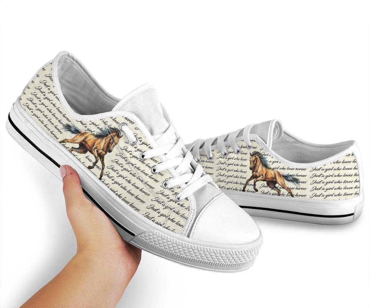 Just A Girl Who Loves Horses Low Top Shoes