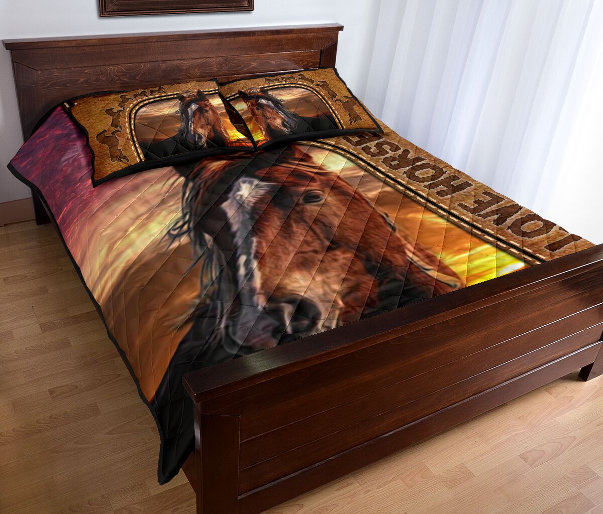 Love Horse - Bed Set - Love Quilt Bedding Set