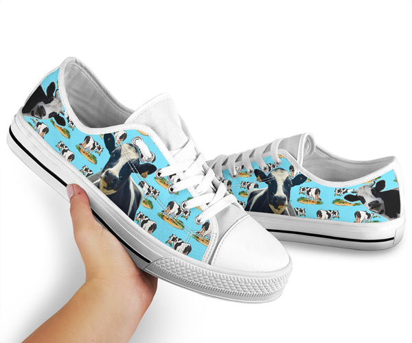 Cow Funny Pattern - Low Top Shoe - Love Love Top Shoes