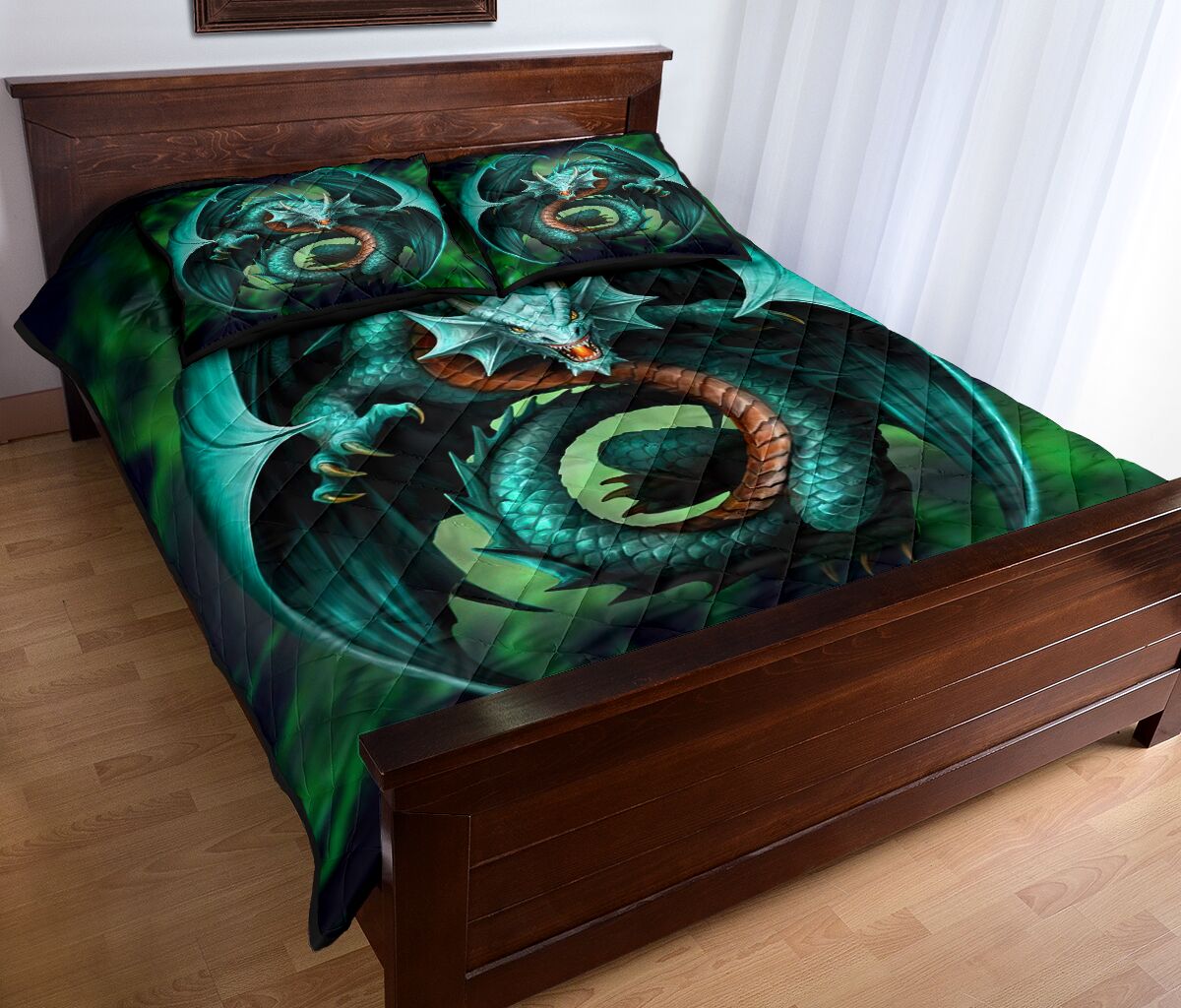 Dragon Quilt Bed Set 4- Love Quilt Bedding Set