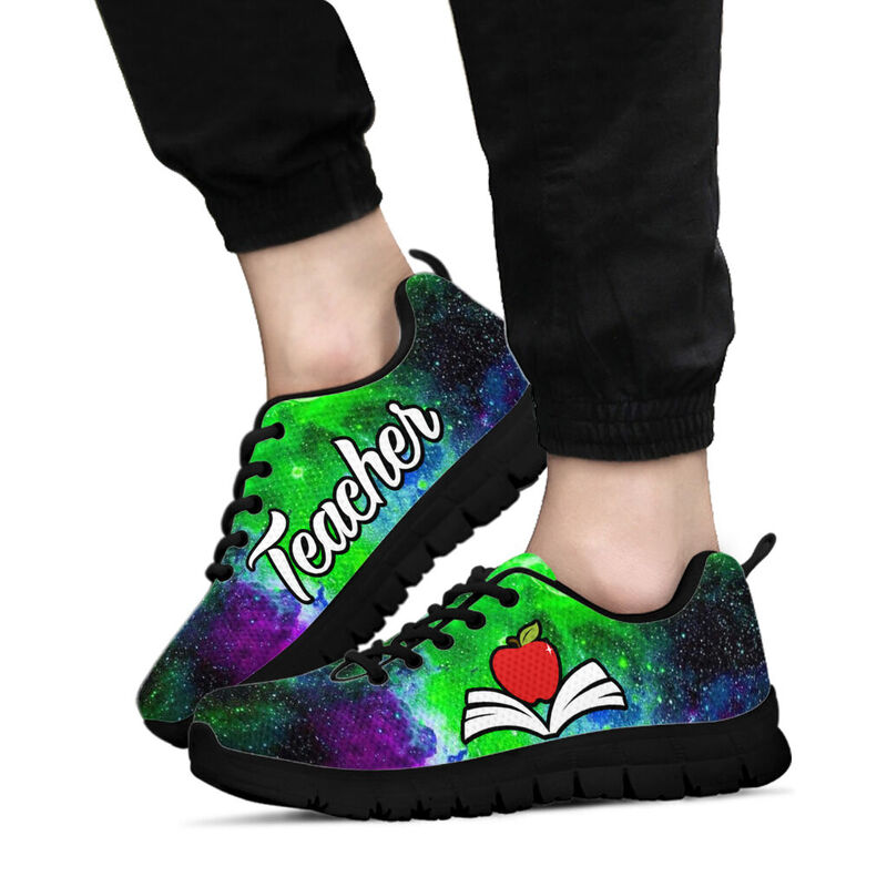 Teacher- Galaxy Green Purple Kd Sneakers, Running Shoes, Shoes For Women, Shoes For Men, Cu- Love Sneakers