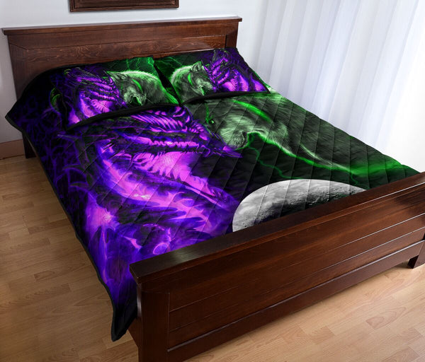 Dragon Wolf Quilt Bed Set 1- Love Quilt Bedding Set