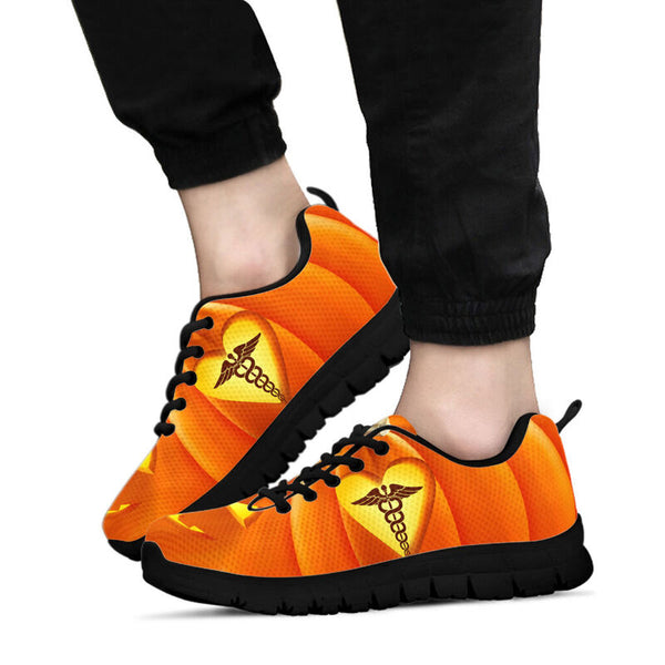 Nurse Pumpkin Sneakers, Running Shoes, Shoes For Women, Shoes For Men, Custom Shoes, L- Love Sneakers