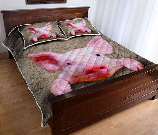 Pig Dry Soil Cracking 3d Red - Love Quilt Bedding Set