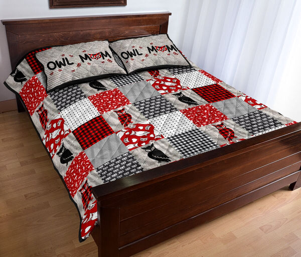 Owl Pattern Style Quilt Bed Set - Love Quilt Bedding Set