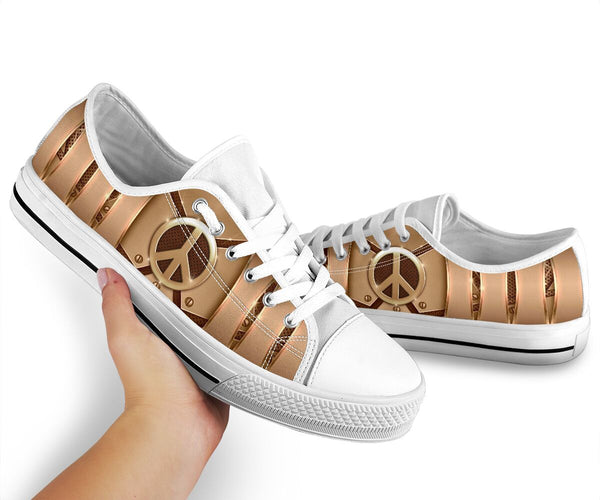 Gold Peace LowtopShoe - Love Love Top Shoes