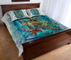 Turtles Watercolor Style Quilt Bed Set - Love Quilt Bedding Set