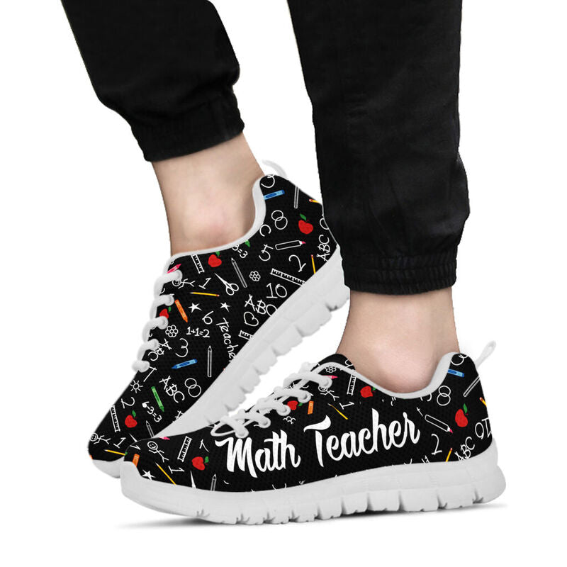 Teacher Pattern-math Teacher Kd Sneakers, Running Shoes, Shoes For Women, Shoes For Men, Cu- Love Sneakers