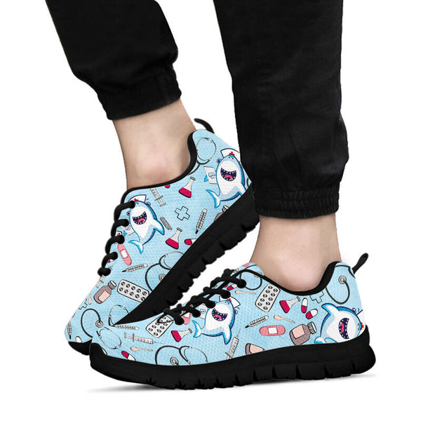 Nurse Shark Sneakers, Running Shoes, Shoes For Women, Shoes For Men, Custom Shoes, L- Love Sneakers