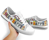 Bee Happy License Plates Low Top Shoes