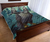 Owl In Forest Art Drawn Style Quilt Bed Set - Love Quilt Bedding Set