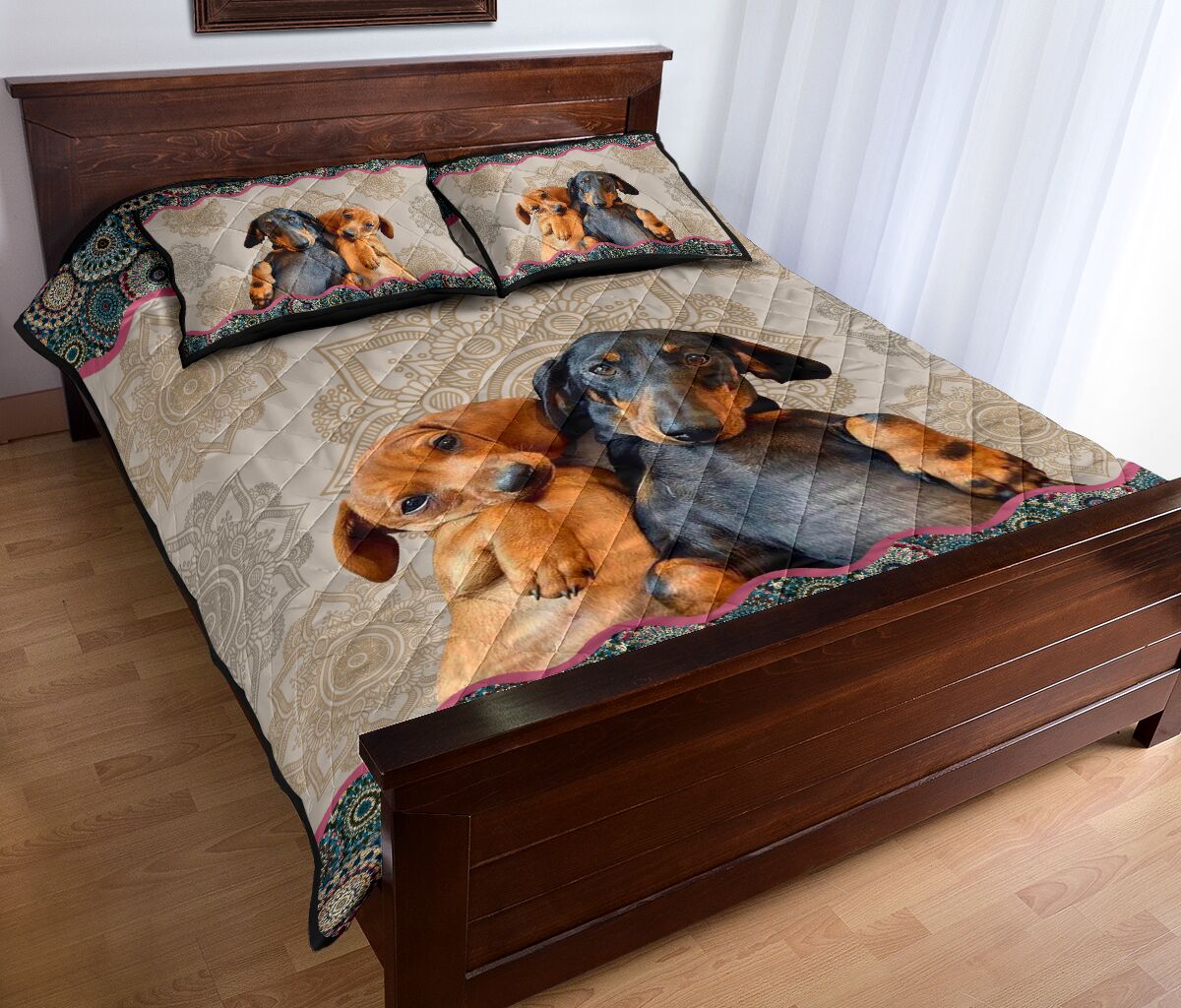 Dachshund Couple - Bed Set- Love Quilt Bedding Set
