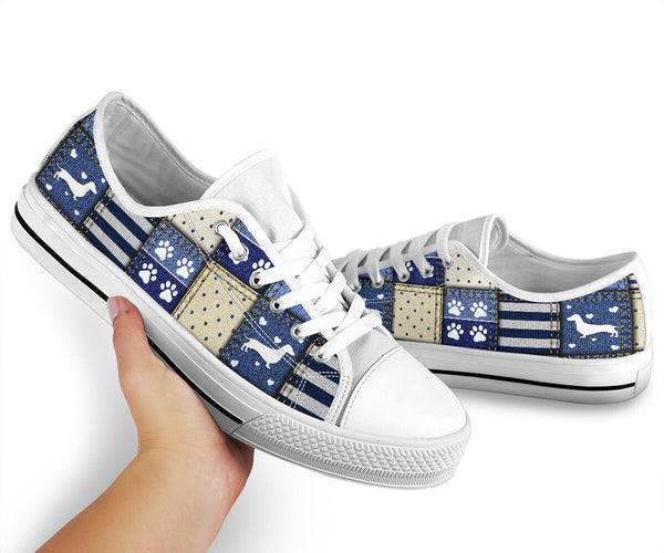 Dachshund Jean Color - Low Top Shoe - Love Love Top Shoes
