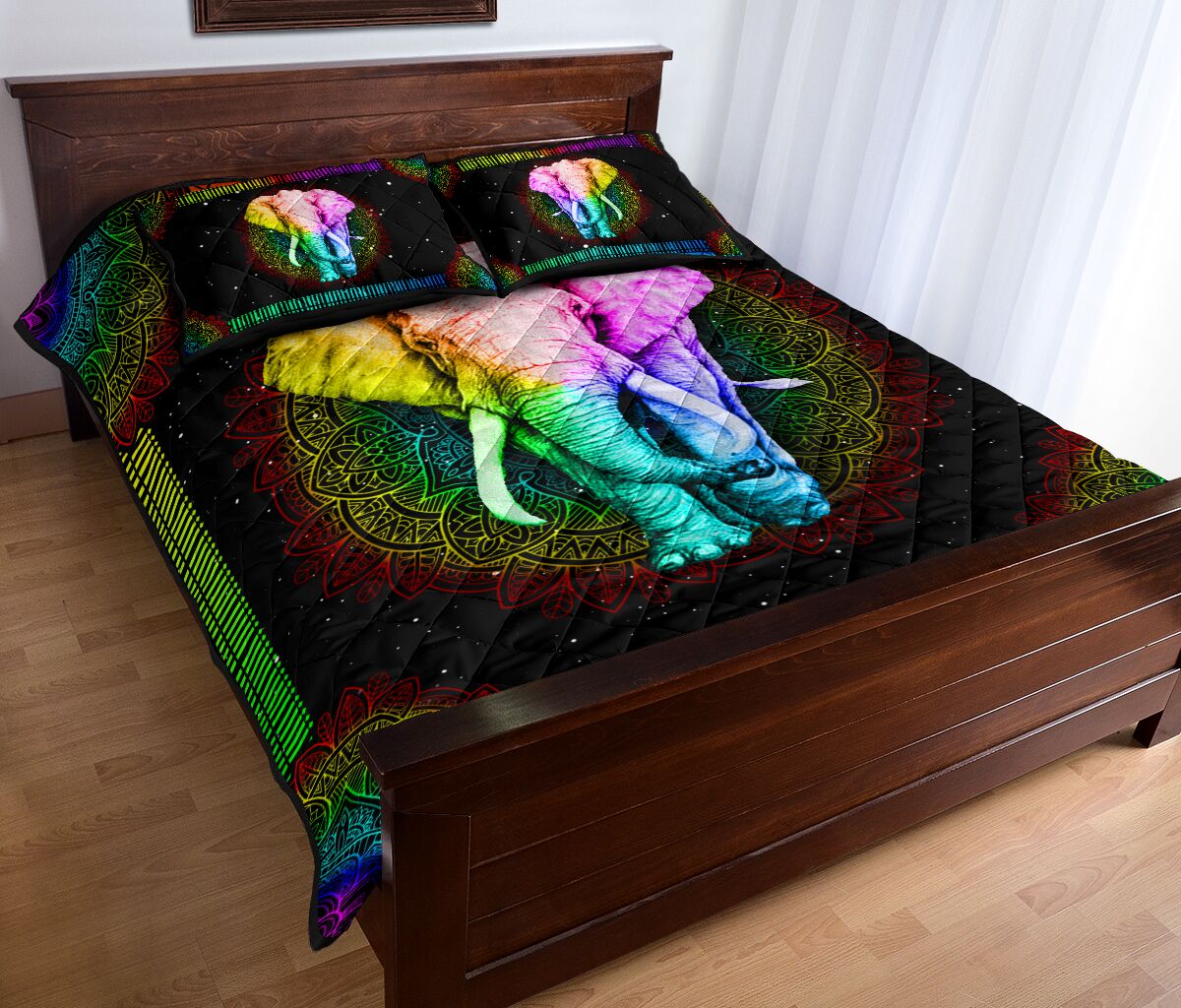 Quilt Bed Set - Colorful - Elephant 71 - Love Quilt Bedding Set