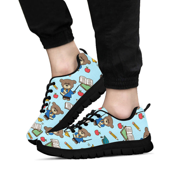 Teacher Bear Pt Shoes Sneakers, Running Shoes, Shoes For Women, Shoes For Men, Custom Shoes,- Love Sneakers