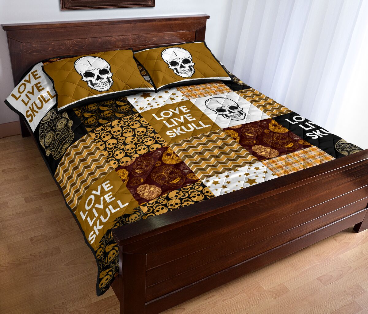 Quilt Bed Set - Skull 90 - Love Quilt Bedding Set