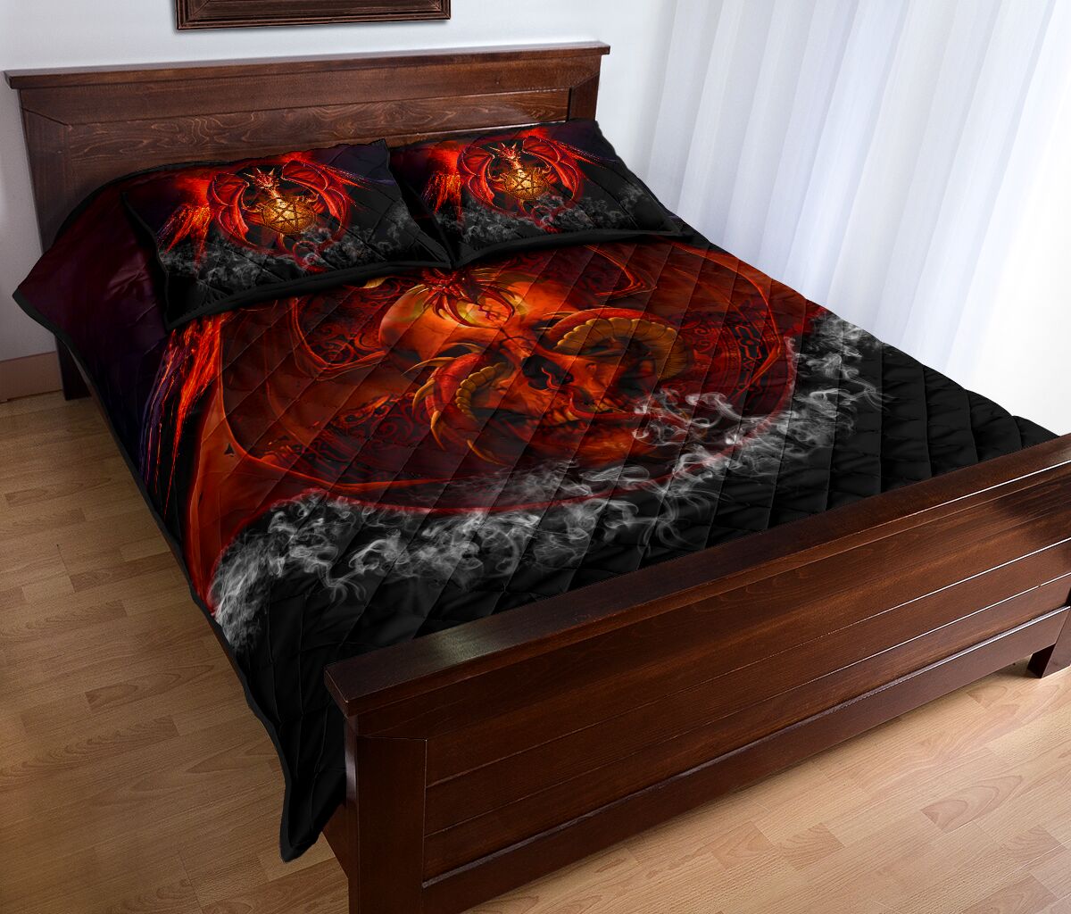 Dragon Lava Style Quilt Bed Set- Love Quilt Bedding Set