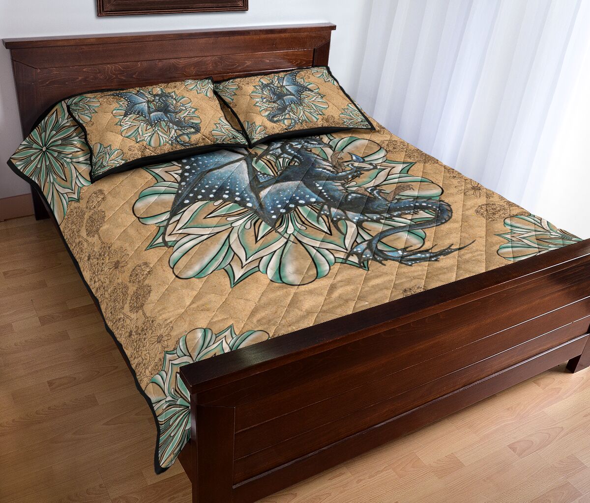 Dragon Kraft Style Quilt Bed Set - Love Quilt Bedding Set