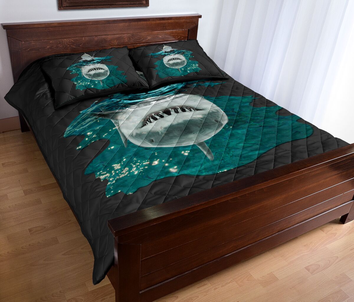 Shark Shadow Style Quilt Bed Set - Love Quilt Bedding Set
