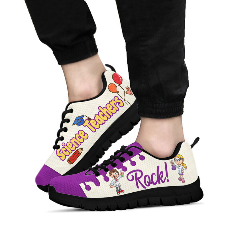 Science Teacher Rock Sneakers, Runni- Love Sneakers